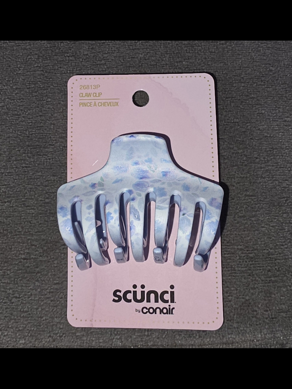 Scunci Blue Marble Claw Hair Clip BNIB